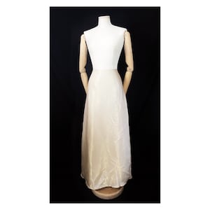 90s Vintage Gold Maxi Skirt: Metallic Wedding Skirt (M)