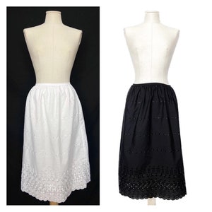White half slip underskirt by Marks and Spencer side split with blue flowers L