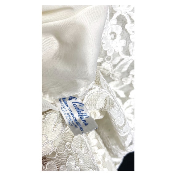 60s vintage white lace lingerie dress by La Caste… - image 7