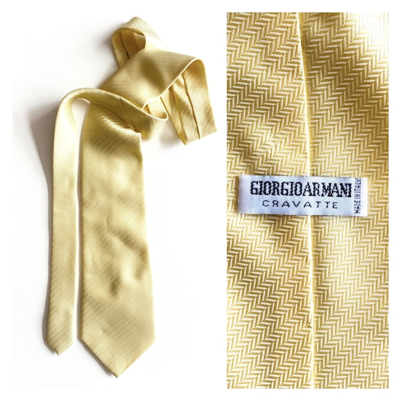 Wide width vintage necktie by Giorgio Armani Crav… - image 1