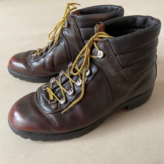 70s/80s Vintage Brown Leather Hiking 