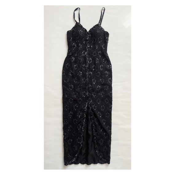 ebay black sequin dress Interi black sequen sleeveless dress Women's Size small