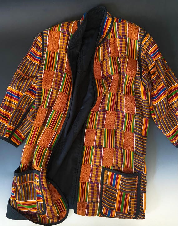 Bespoke colourful patchwork kaftan.  Mid-length q… - image 3