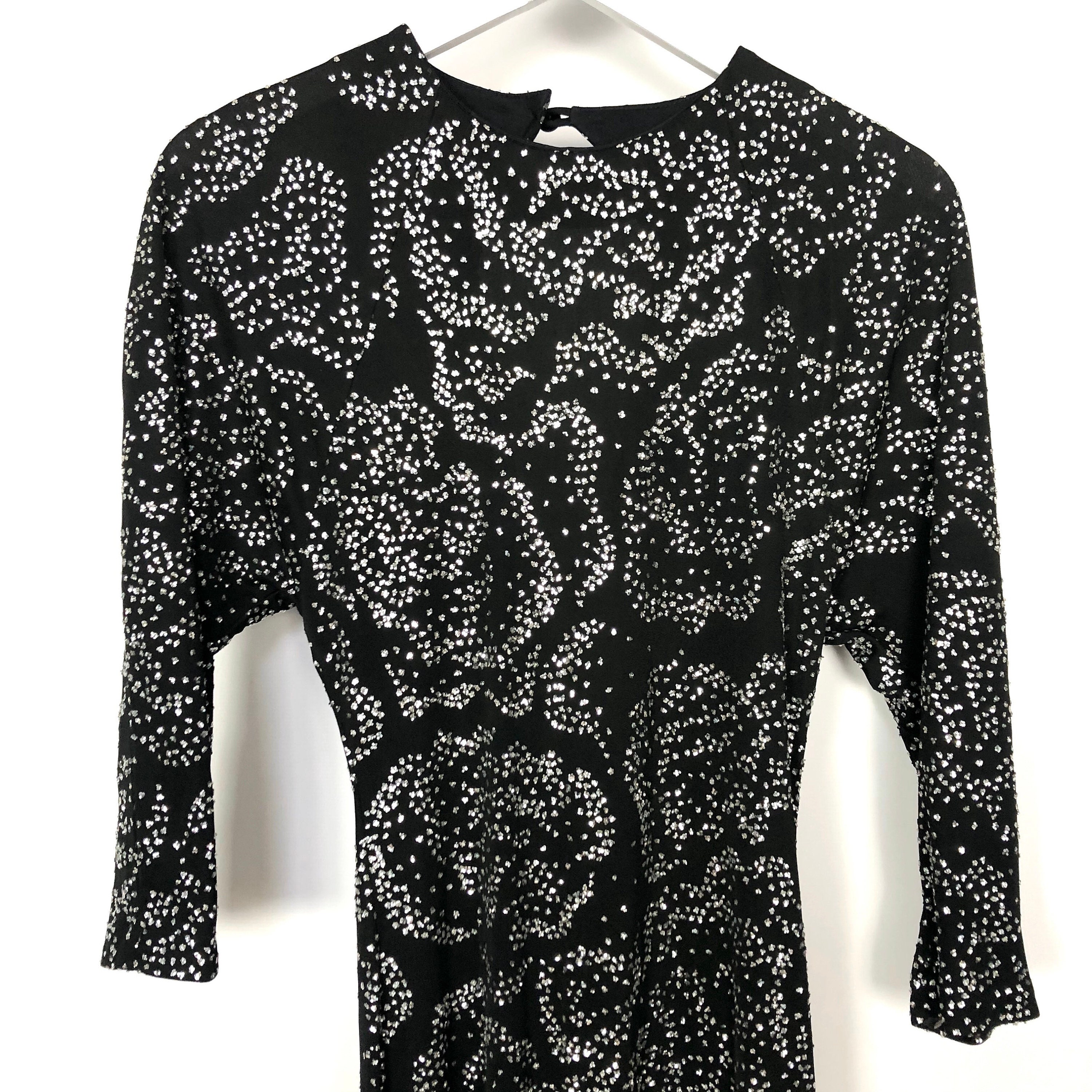 Vintage 80s Asymmetric Black Evening Dress by MILANO. Mermaid | Etsy UK