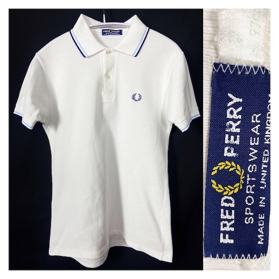 70s Vintage White Polo Shirt by Fred Perry Sportswear. MOD. - Etsy
