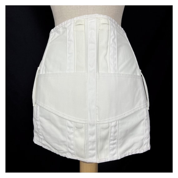 80s vintage medical white cotton corset girdle by… - image 6