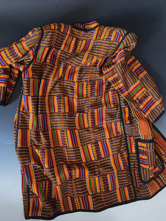 Bespoke colourful patchwork kaftan.  Mid-length q… - image 4