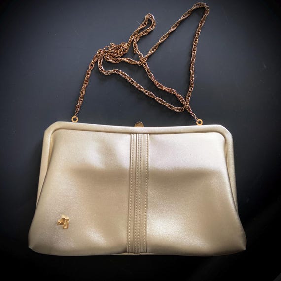 Vintage Gold Clasp Handbag With Chain Strap by Jane Shilton
