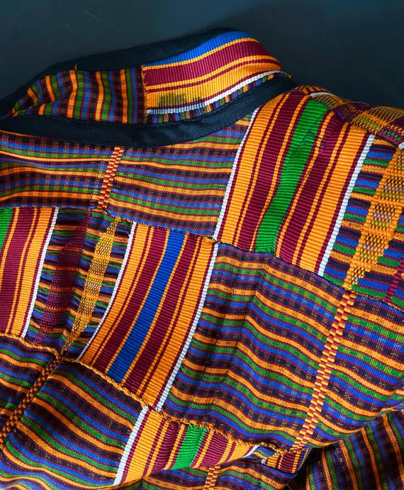 Bespoke colourful patchwork kaftan.  Mid-length q… - image 9
