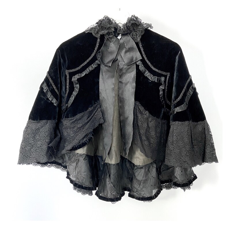 Antique 19th Century Victorian Cape Made of Black Velvet. Etsy