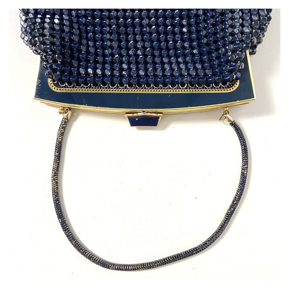 60s/70s vintage navy blue beaded bag. Retro eveni… - image 8