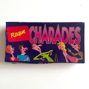 Zestaw kart do gry z lat 90., Risque Sharades. Gry dla dorosłych.