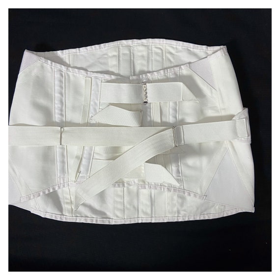 80s vintage medical white cotton corset girdle by… - image 2