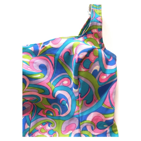 50s 60s vintage colourful swimming costume by St.… - image 4