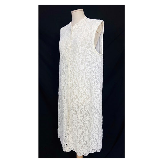 60s vintage white lace lingerie dress by La Caste… - image 3