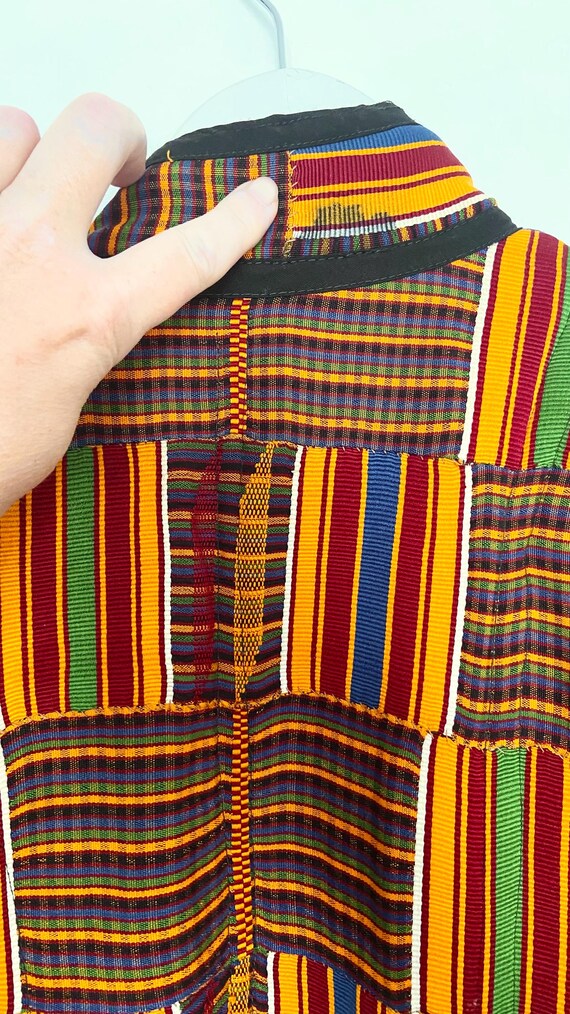 Bespoke colourful patchwork kaftan.  Mid-length q… - image 7