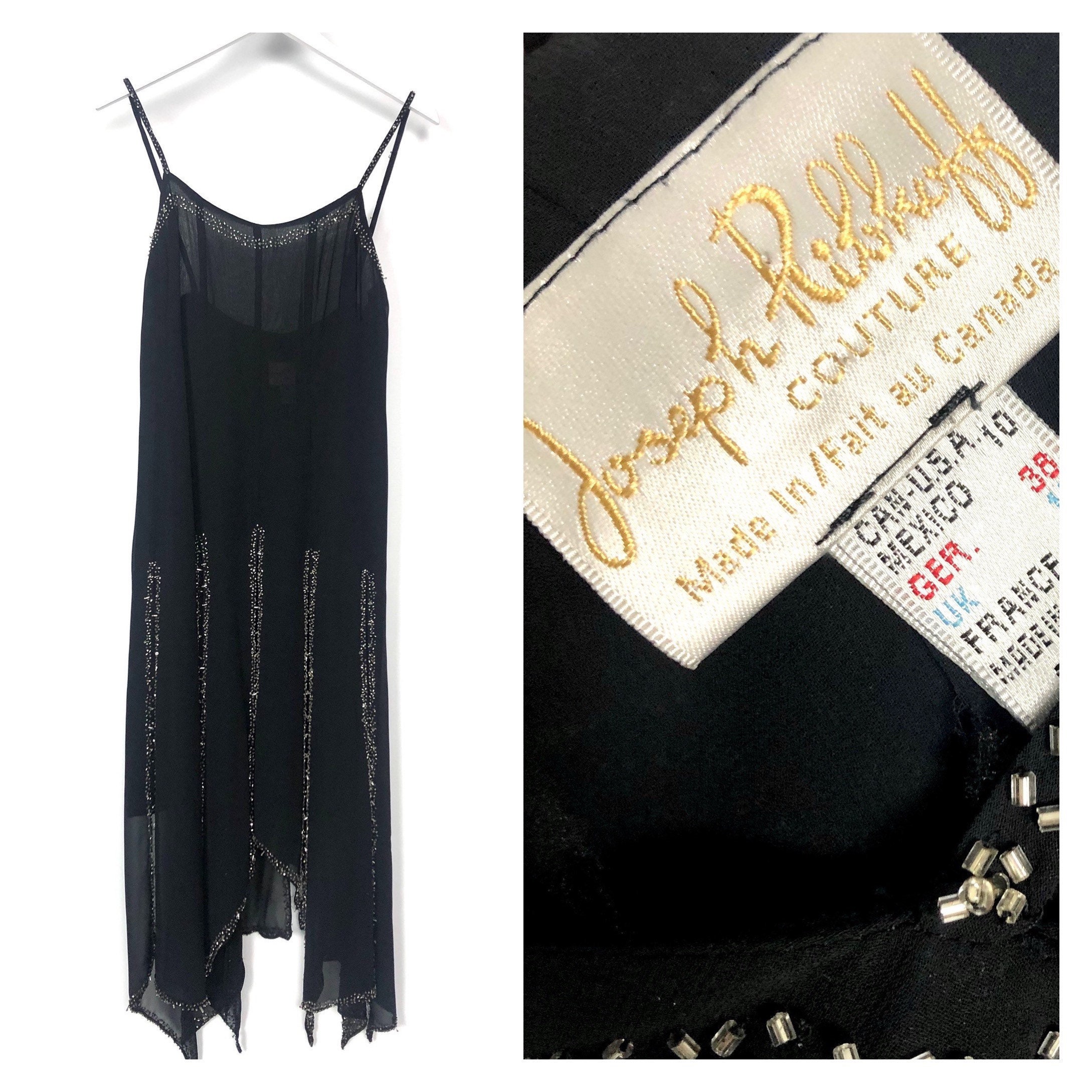 80s 90s Vintage Joseph Ribkoff Couture Evening Dress. Flapper. - Etsy  Singapore