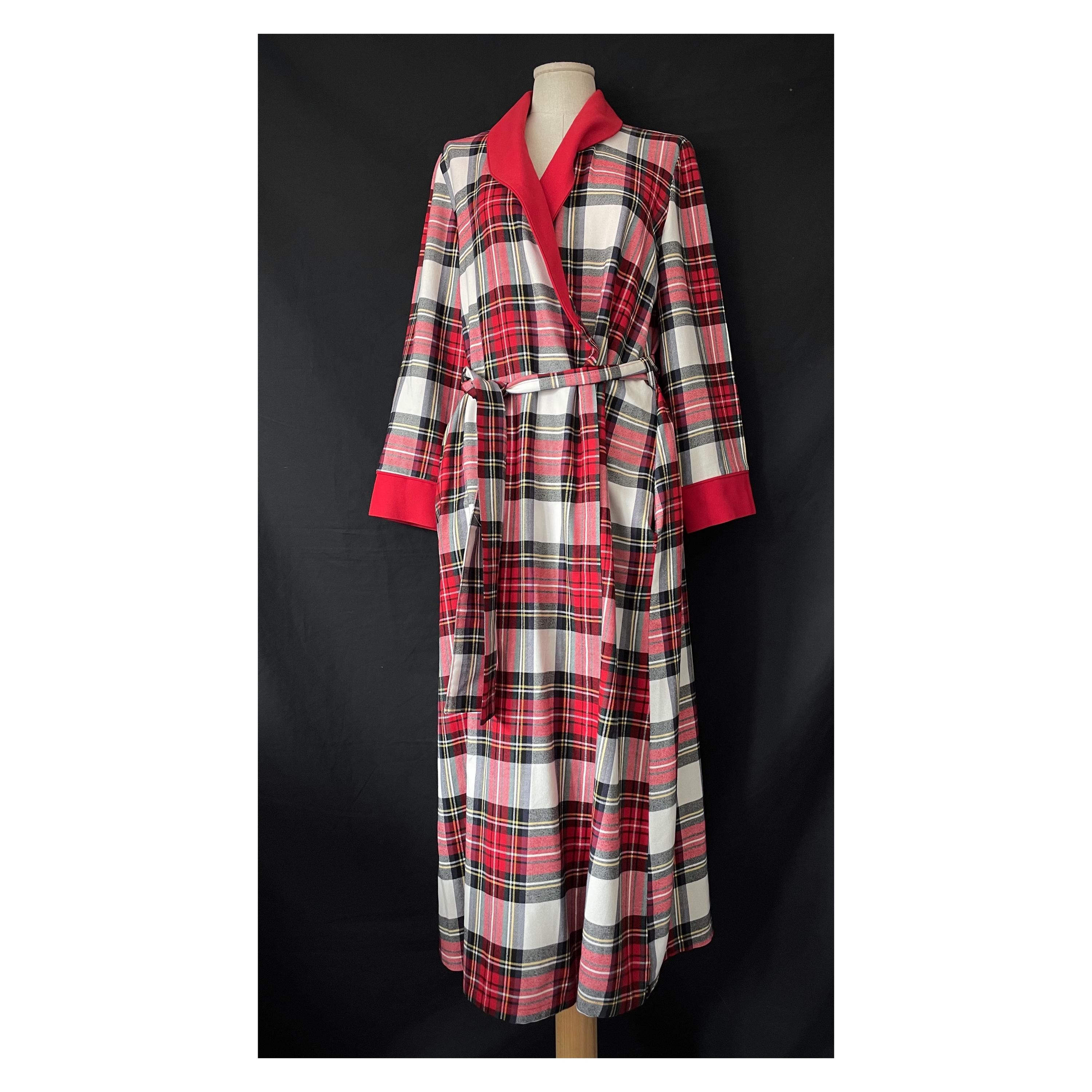 Robe Ll Bean Grey Stewart Men's Scotch Plaid Flannel Robe Robes Canada