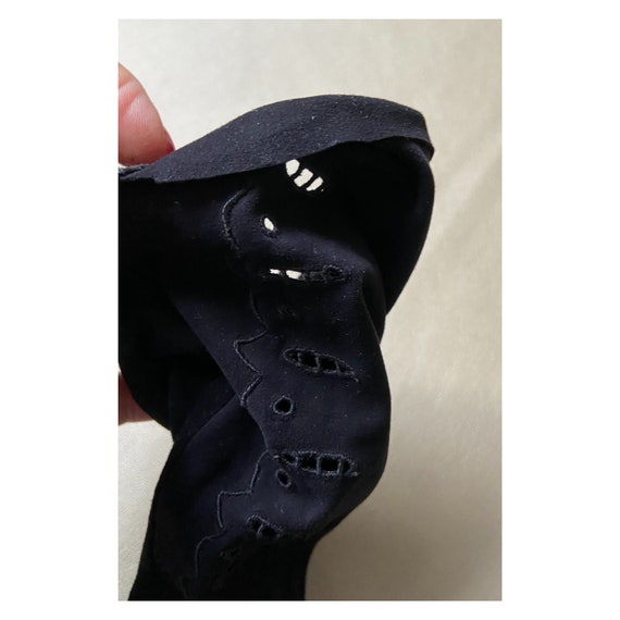 Nina Ricci Paris black evening gloves. Black sued… - image 6