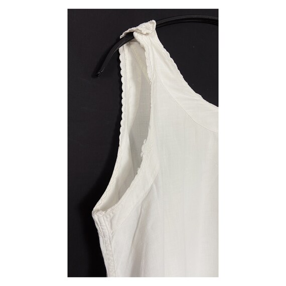 40s vintage country white cotton night dress. Pea… - image 7