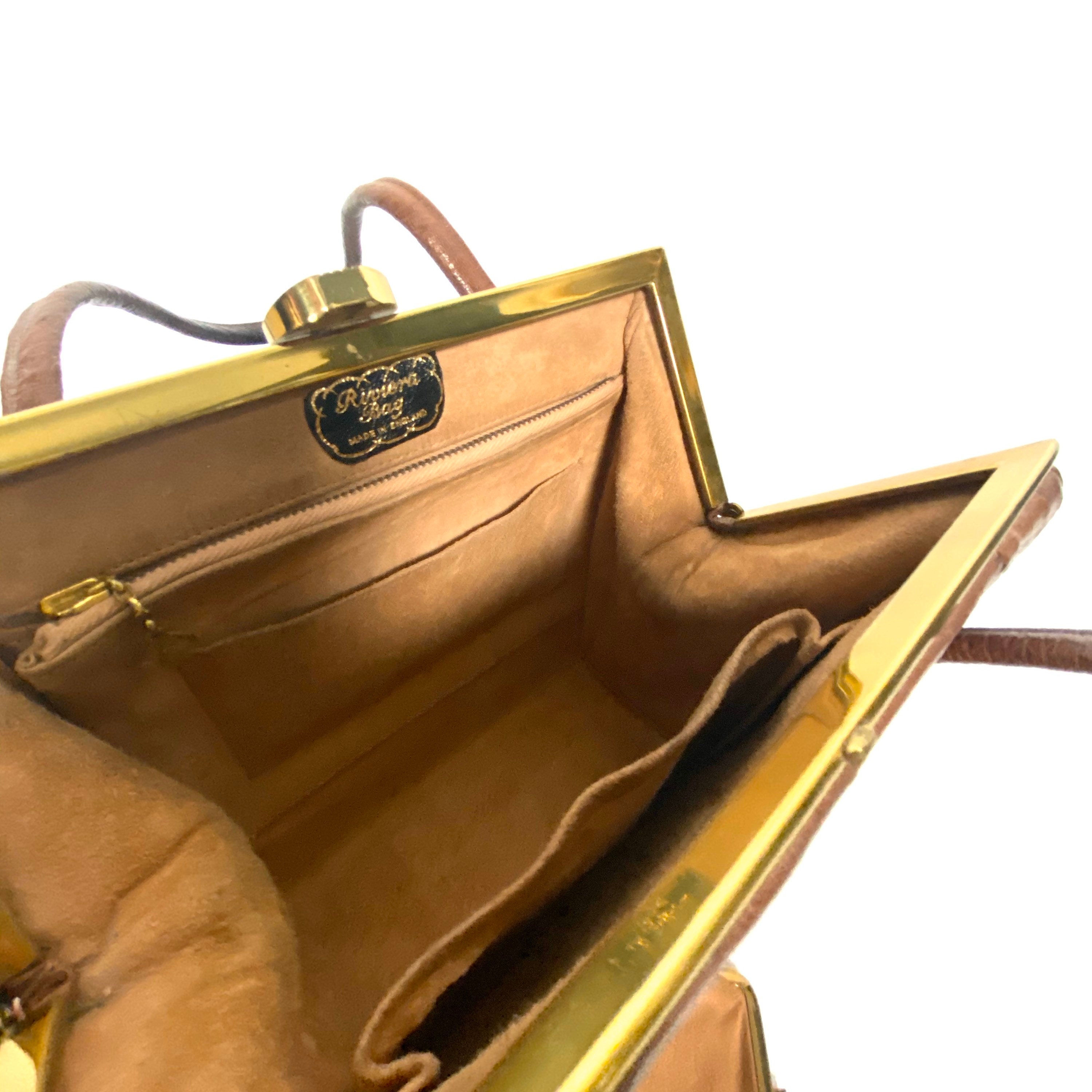 HERMÈS Ostrich Ebene Handbag Vasco Gold Hardware Classic Vintage Authentic  - SANDIA EXCHANGE
