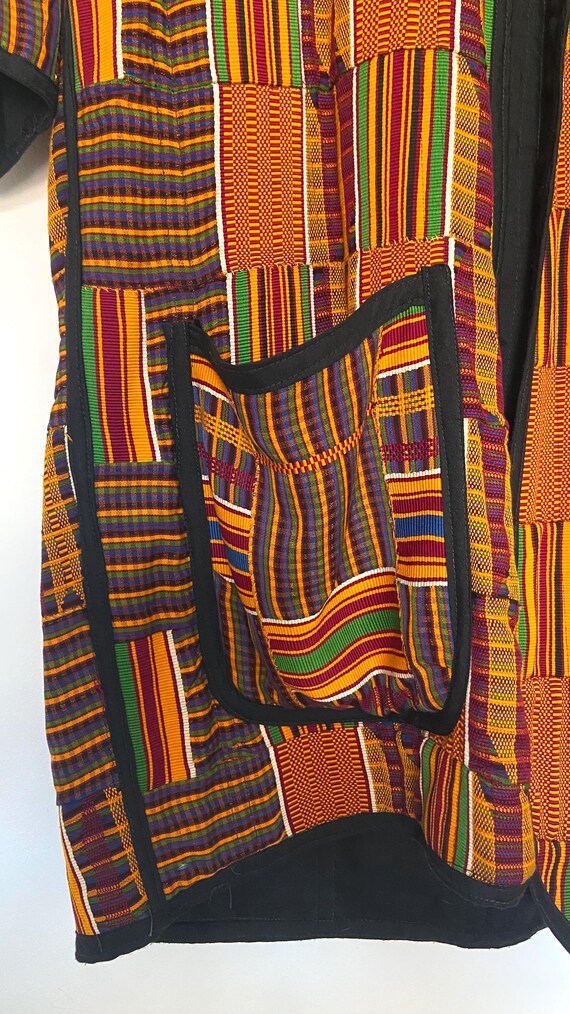 Bespoke colourful patchwork kaftan.  Mid-length q… - image 8