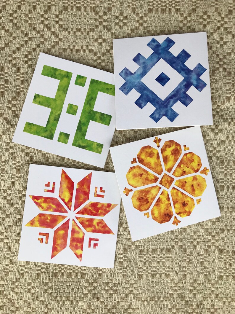 Latvian Symbols Auseklis Usins Akas Saulite Watercolor | Etsy