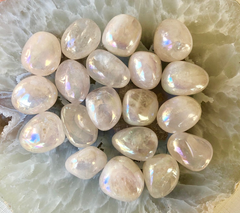 Angel Aura Rose Quartz. Pink Angel Aura Crystal Tumbled Etsy