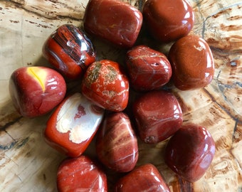 Red Jasper Healing Crystals For Vitality. Red Jasper Tumbled Stones For Crystal Grids. Chakra Stones Healing Crystal. Jasper Gifts For Her