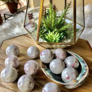 Rare Find XL Peruvian Cinnabrite Spheres. Large Cinnabar Tumbled Stones. Cinnabar For Business. Money Stone. Meditation Gifts For Her