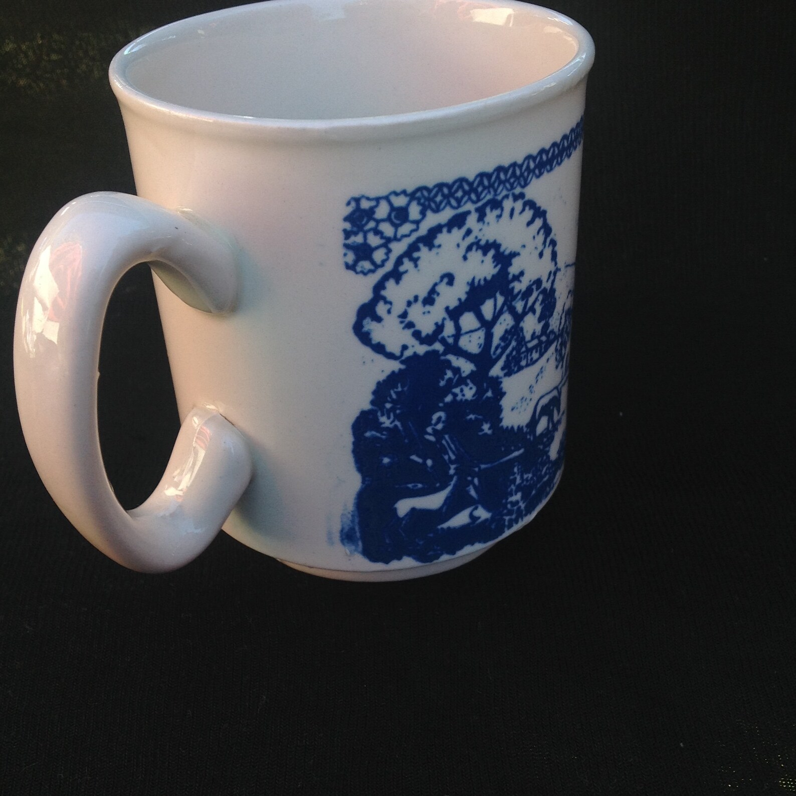 Vintage Mug Made in England by WP Pottery, Blue & White Cup, Oriental Design. Willow Etsy