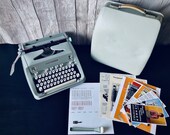 1969 Hermes 3000 Typewriter with Case, Key Manuals