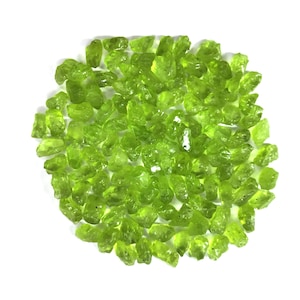 50 Pieces Natural Peridot Rough Size 6-8 MM Approx,Loose Rough Gemstone,Undrilled Raw,High Quality Rough,Hand Cut Rough Gemstone Wholersaler