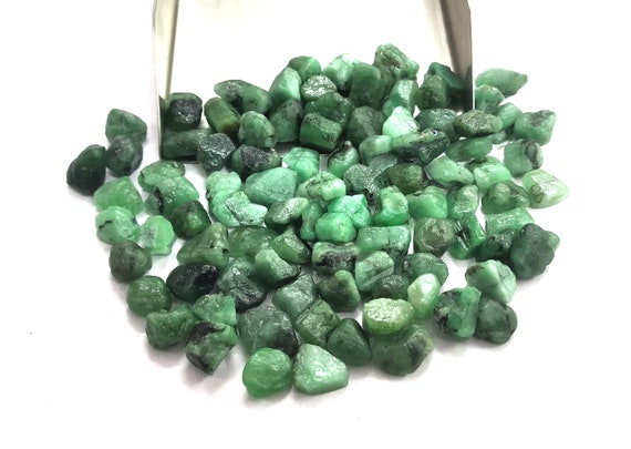 50 Pieces Natural Emerald Rough,emerald Gemstones,green Emerald