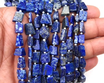 Natural Lapis Lazuli Nugget Beads: Pink Amethyst & Howlite Turquoise Strand
