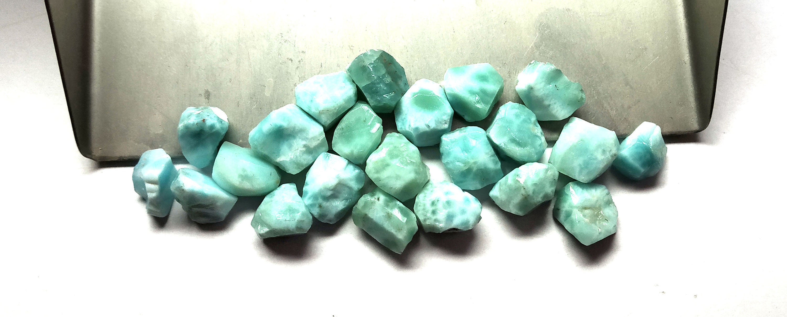 50 Pieces Natural Larimar Roughmineral Specimens Larimar Etsy