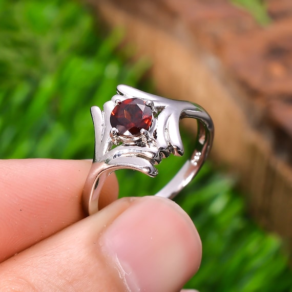 92.5 Sterling Silver Ring Naturally Beautiful Gemstone Birthstone Finger Band Jewelry Natural Gemstone Ring Women Cute Gift Wholesale Etsy Canada