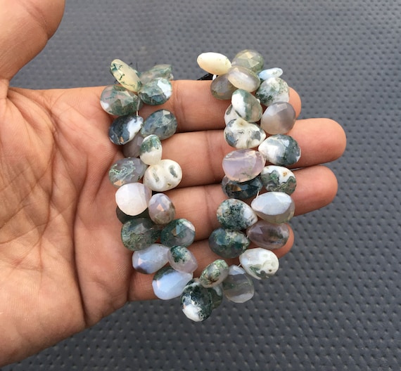 Natural Solar Quartz Pear Beads: Faceted Gemstone Strand (10x13-11x15 MM)