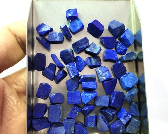 天然ラピスラズリ原石50個：穴あけ加工なしの宝石（6～8mm） - Etsy 日本