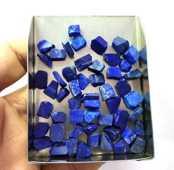 天然ラピスラズリ原石50個：穴あけ加工なしの宝石（6～8mm） - Etsy 日本