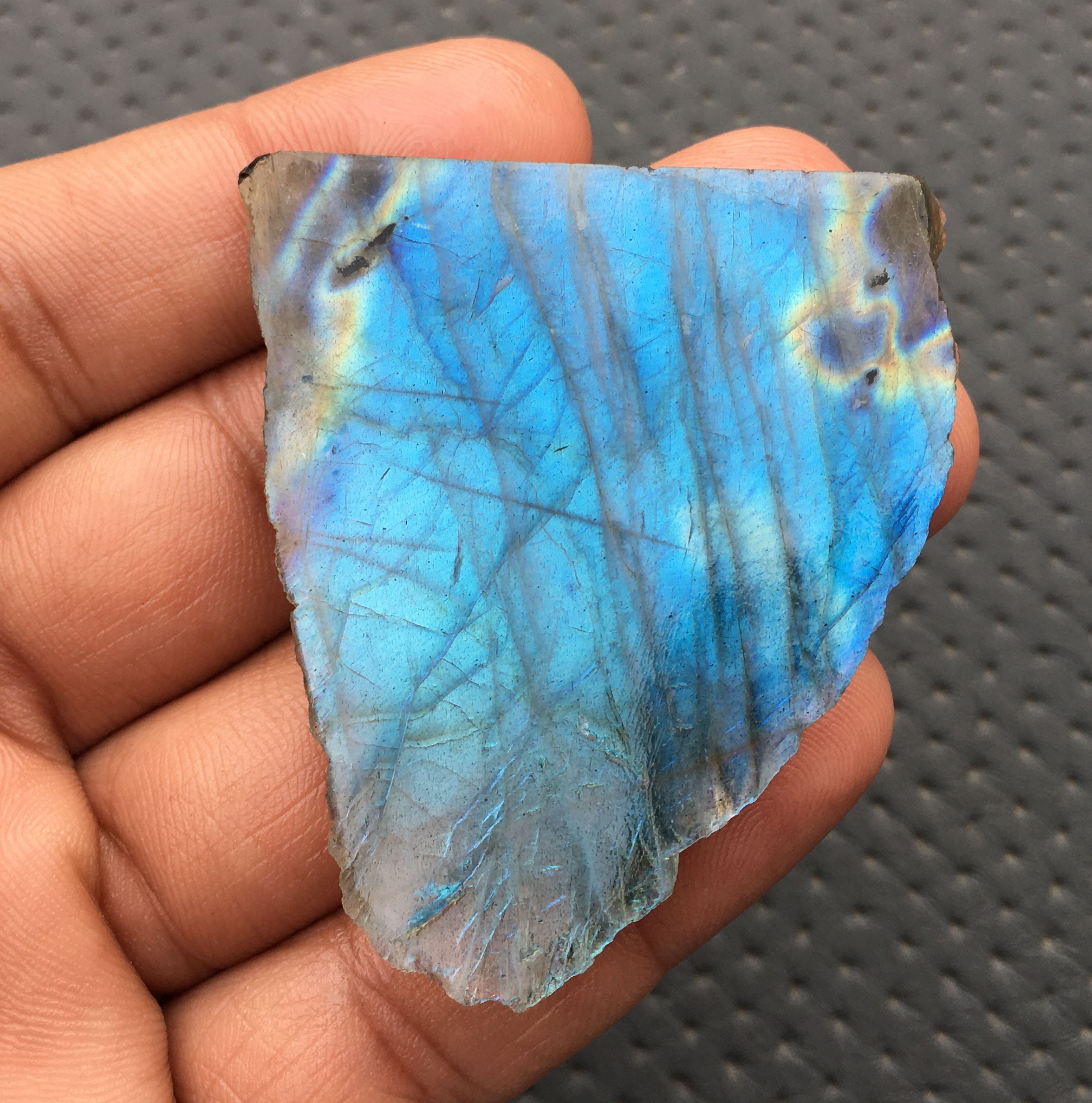 Blue Flashes Are Prominent Natural Blue Fire Labradorite Raw Etsy