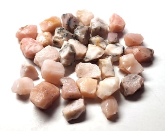 50 stuks natuurlijke Peruaanse roze opaal ruw: sieraden maken (6-8 mm)