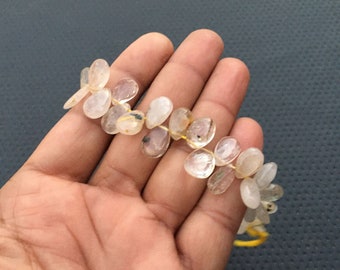 Quartz Rutile Doré Naturel - Briolette Poire/lis 14x9 à 18x10 Mm - 309 Carats - Brésil