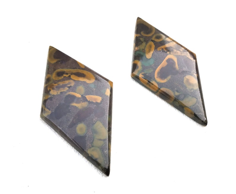 Winter Offer Sale 2 Pieces Natural Fruit Jasper Cabochons,Kite Shape Cabs,Fruit Jasper Loose Gemstone,Size 28x53 MM Making Jewelry Wholesale