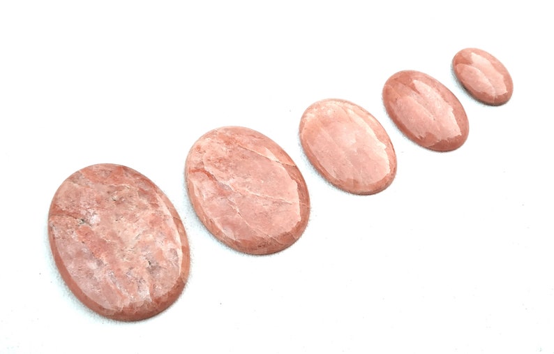 Very Rare Collection 5 Pieces Natural Apple Coral Jasper Gemstone,Oval Shape,Smooth Cabochon,Size 15x21-29x42 MM Approx,Making Jewelry
