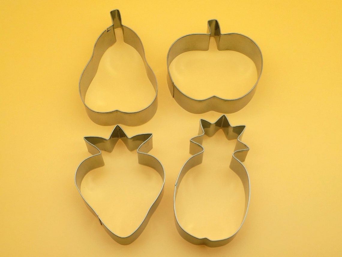 Fruits Cookie Cutters Strawberry Pineapple Pear Apple Baking Etsy New