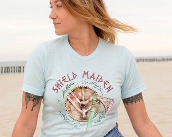 Shield Maiden T-Shirt: Viking Warrior Queen, Lagertha, Valhalla