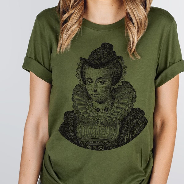 Mary Queen of Scots Unisex T-Shirt in 9 Colours, History Buff, Medieval Reenactment, Tudor Rose, Elizabeth I