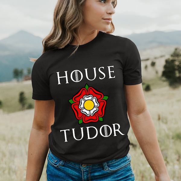 House of Tudor T-Shirt XS-3XL,  Anne Boleyn, Tudor Rose, History Buff, Medieval Reenactment, Henry VIII