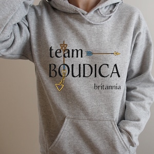 Team Boudica Britannia Hoodie: Pagan Celtic Hooded Sweatshirt